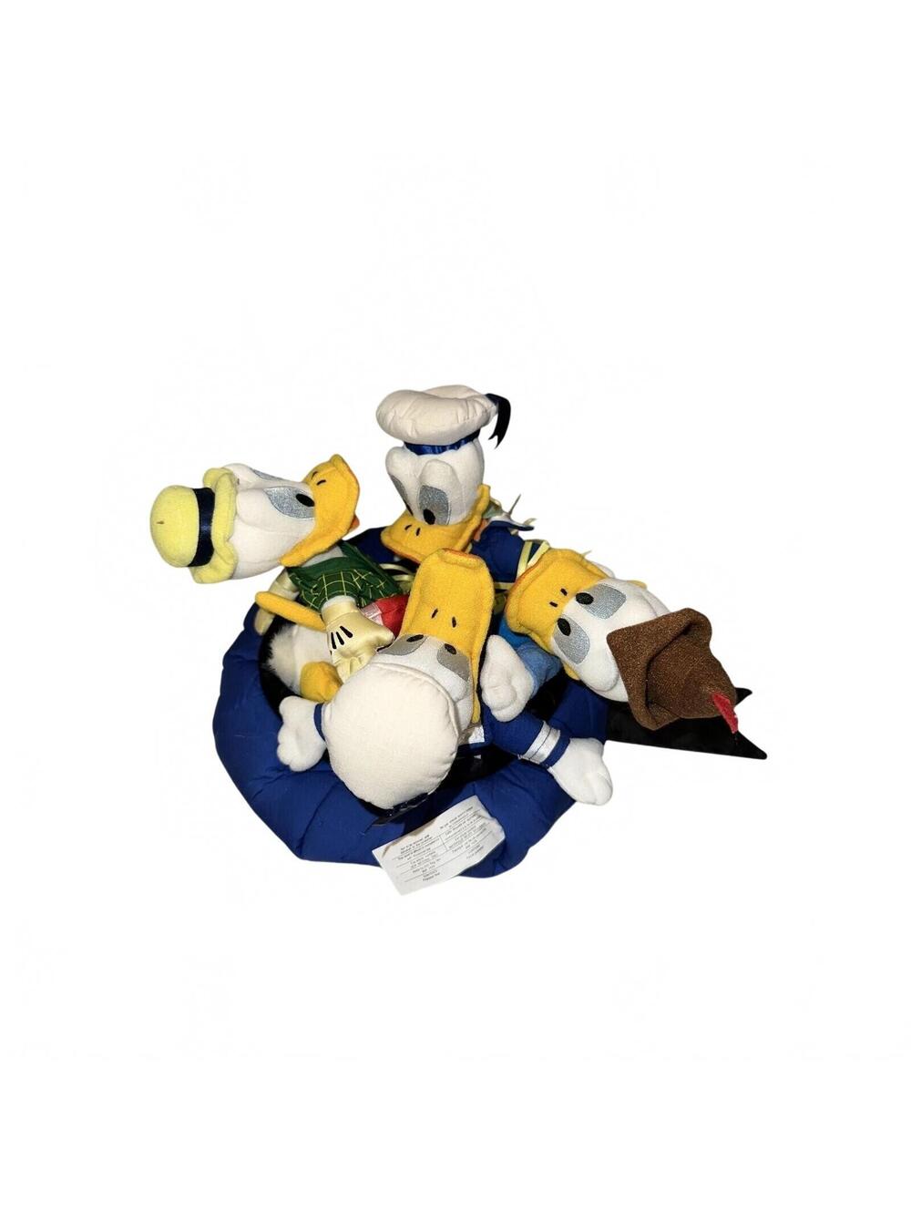 1999 5 Donald Duck Plush 8" Disney Store 65th Anniversary Set Movie Classics